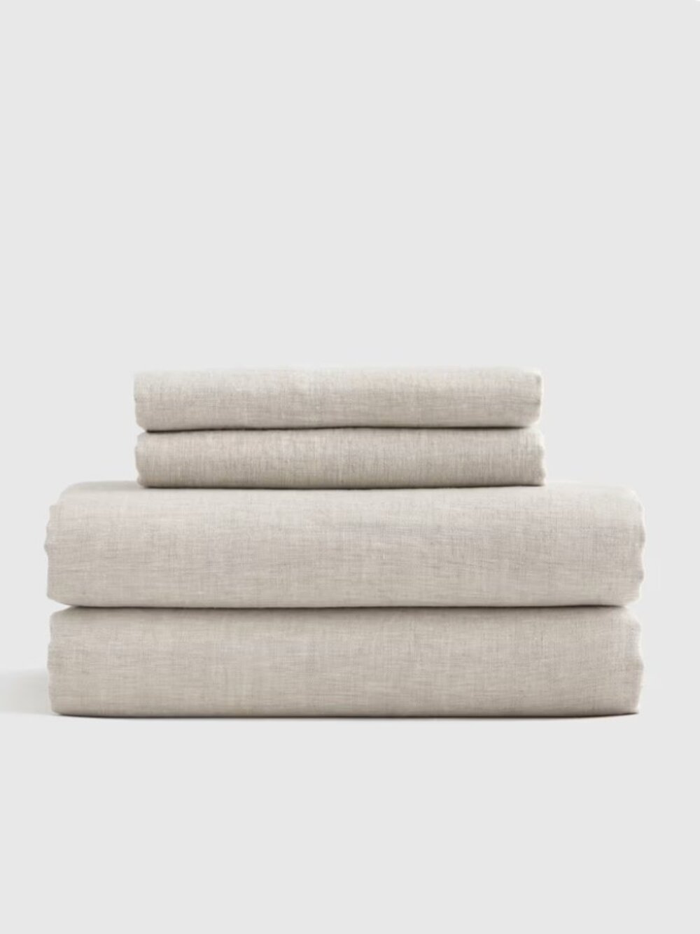 Quince European Linen Chambray QUEEN Sheet Set - NATURAL - NEW